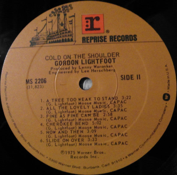 Gordon Lightfoot : Cold On The Shoulder (LP, Album)