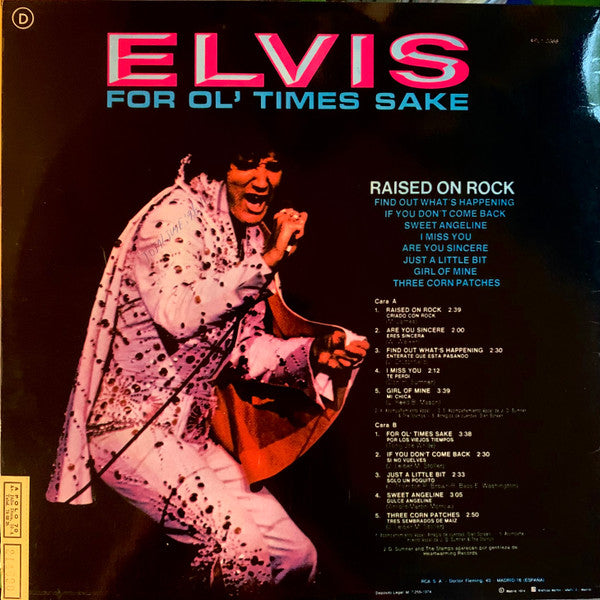 Buy Elvis Presley : Raised On Rock / For Ol' Times Sake (LP, Album