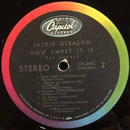 Jackie Gleason : How Sweet It Is For Lovers (LP, Album)
