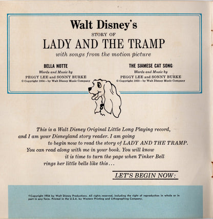 Unknown Artist : Walt Disney's Story Of Lady And The Tramp (7")