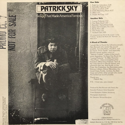 Patrick Sky : Songs That Made America Famous (LP, Album)