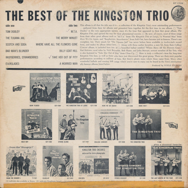 Kingston Trio : The Best Of The Kingston Trio (LP, Comp, Gol)