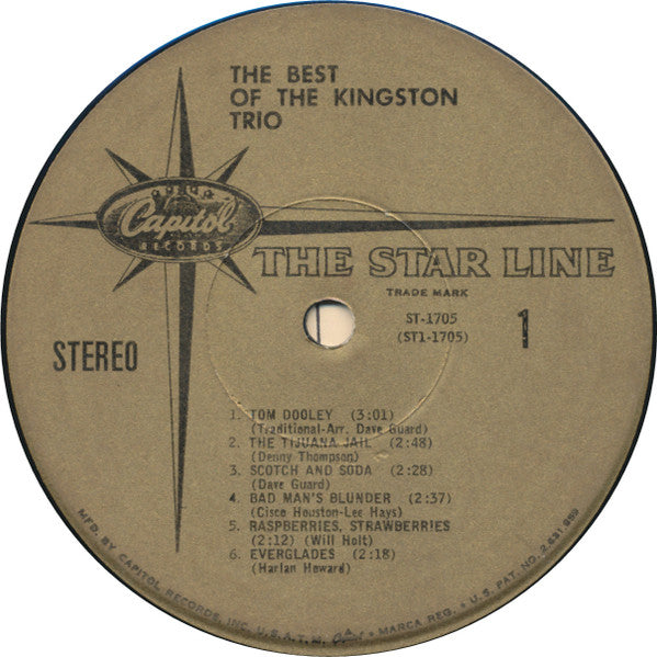 Kingston Trio : The Best Of The Kingston Trio (LP, Comp, Gol)