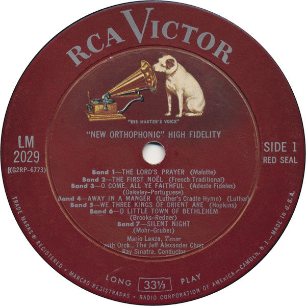 Mario Lanza : Lanza Sings Christmas Carols (LP, Album)