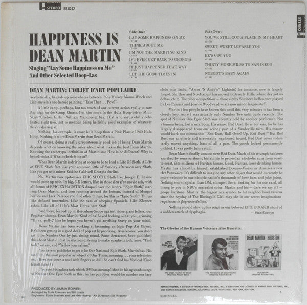 Dean Martin : Happiness Is Dean Martin (LP, Album)
