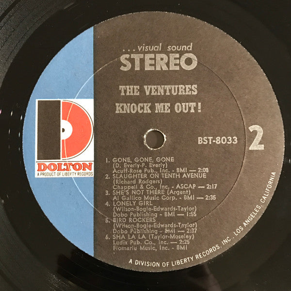 The Ventures : Knock Me Out! (LP, Album, RP, All)