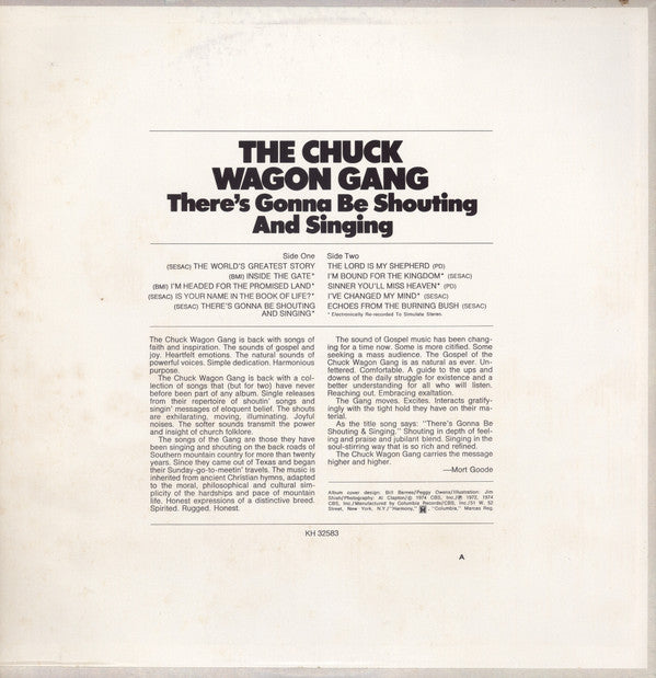 Chuck Wagon Gang : There's Gonna Be Shouting And Singing (LP, Album)