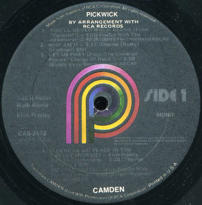 Elvis Presley : You'll Never Walk Alone (LP, Album, Comp, Mono, RE)