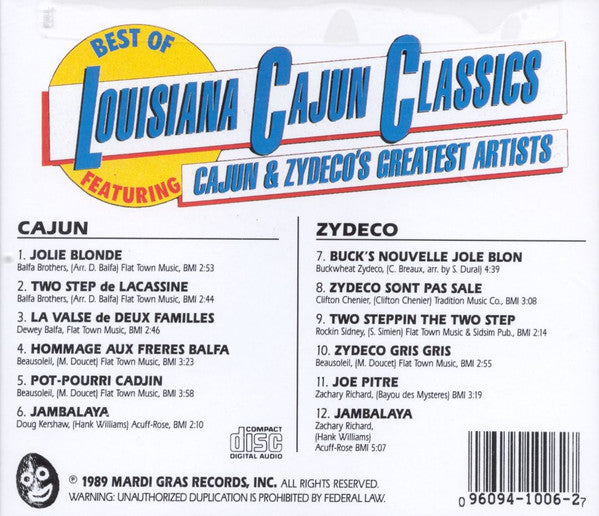 Various : Best of Louisiana Cajun Classics (CD, Album)