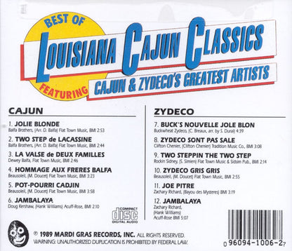 Various : Best of Louisiana Cajun Classics (CD, Album)