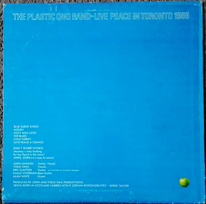 The Plastic Ono Band : Live Peace In Toronto 1969 (LP, Album, Jac)