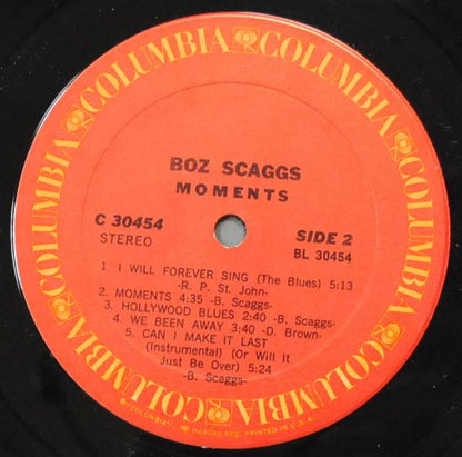 Boz Scaggs : Moments (LP, Album, Ter)