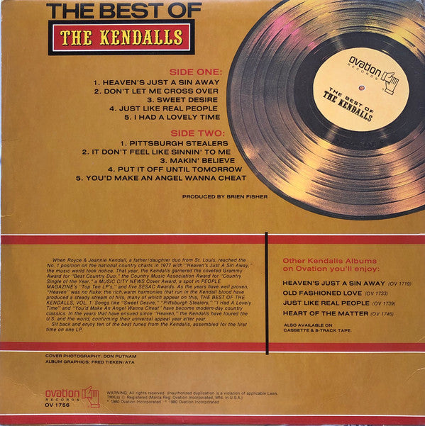 The Kendalls : The Best Of The Kendalls (LP, Comp)