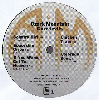 The Ozark Mountain Daredevils : The Ozark Mountain Daredevils (LP, Album, Ter)