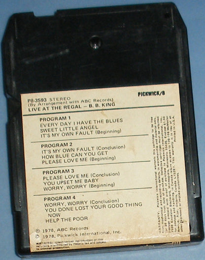 B.B. King : Live At The Regal (8-Trk, Album, RE)