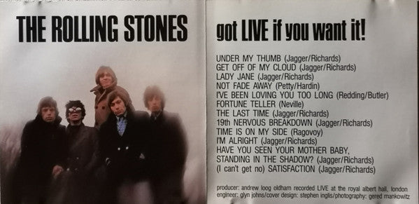 The Rolling Stones : Got Live If You Want It! (CD, Album, Mono, RE, RM)