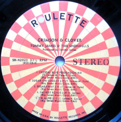 Tommy James & The Shondells : Crimson & Clover (LP, Album, Abb)