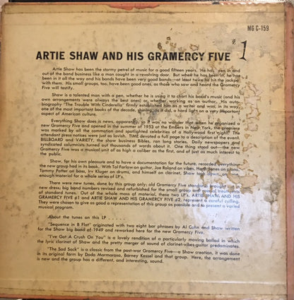 Artie Shaw And His Gramercy Five : Artie Shaw And His Gramercy Five #1 (10", Album)