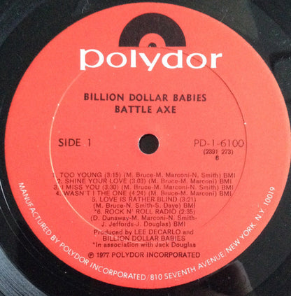 Billion Dollar Babies : Battle Axe (LP, Album)