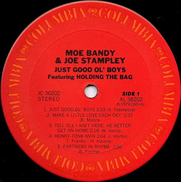 Moe Bandy & Joe Stampley : Just Good Ol' Boys Featuring Holding The Bag (LP, Album, Ter)