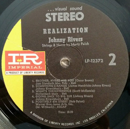 Johnny Rivers : Realization (LP, Album, RP, Gat)